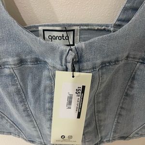 Jean crop top Garota